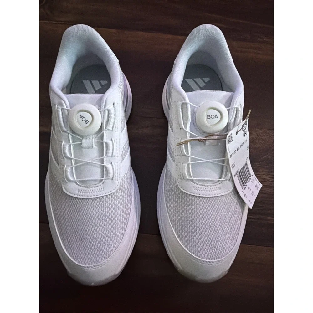 New Adidas Womens S2G SL 25 Boa Spikeless Golf Shoes Size 6 White Silver